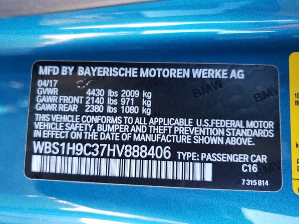 2017 BMW M2 — VINS