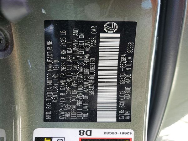 2020 LEXUS ES