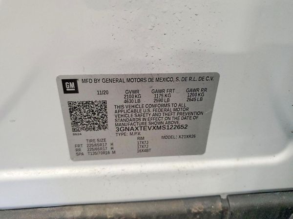 2021 CHEVROLET EQUINOX LT (2FL)