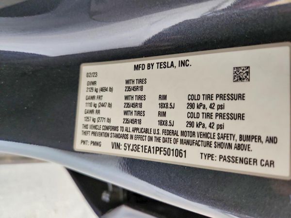 2023 TESLA MODEL 3