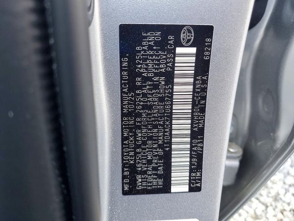 2026 TOYOTA CAMRY — VINS