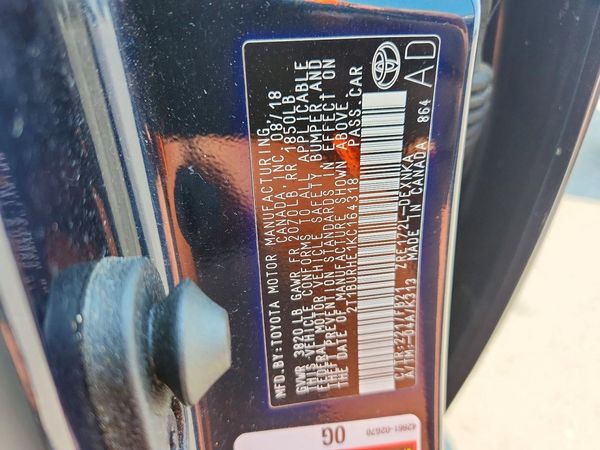 2019 TOYOTA COROLLA L/LE/SE/XLE/XSE