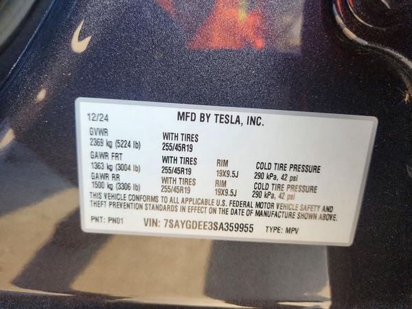 2025 TESLA MODEL Y