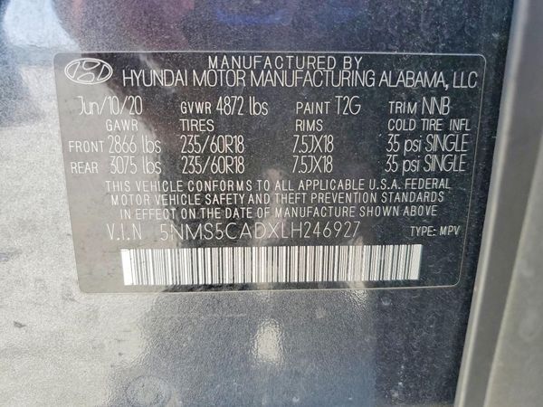 2020 HYUNDAI SANTA FE Limited