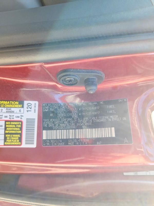 2018 TOYOTA SIENNA