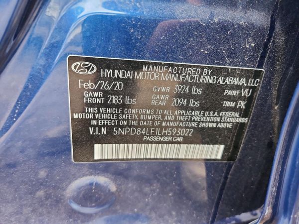 2020 HYUNDAI ELANTRA