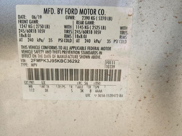 2019 FORD EDGE SEL