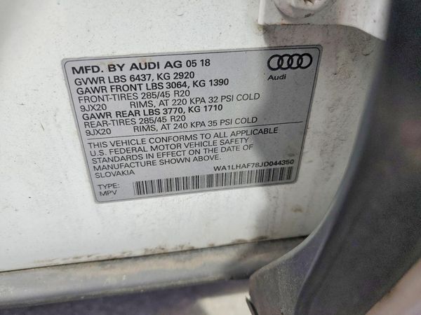 2018 AUDI Q7 quattro Premium Plus