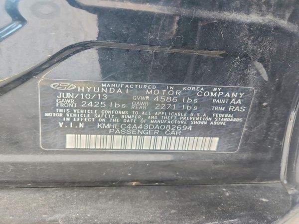 2013 HYUNDAI SONATA Hybrid / Hybrid Limited — VINS