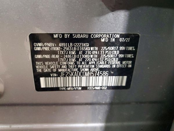 2021 SUBARU FORESTER