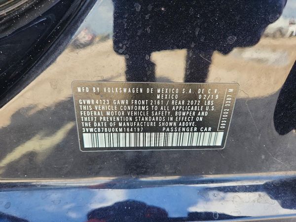 2019 VOLKSWAGEN JETTA