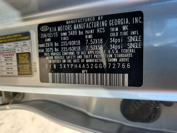 2016 KIA SORENTO