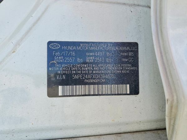 2016 HYUNDAI SONATA