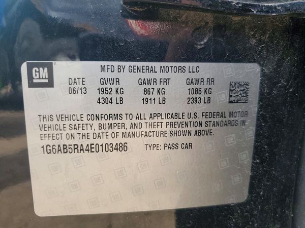 2014 CADILLAC ATS Luxury — VINS