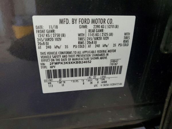 2019 FORD EDGE Titanium
