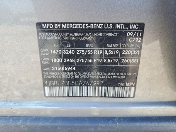 2012 MERCEDES-BENZ GL GL450 4-MATIC
