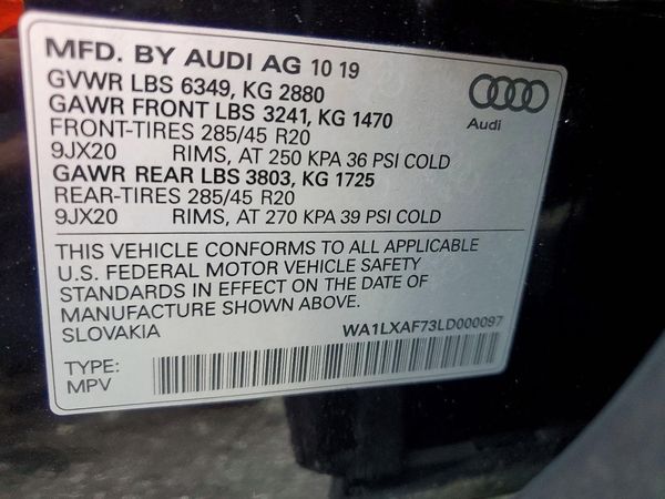 2020 AUDI Q7 quattro Premium Plus
