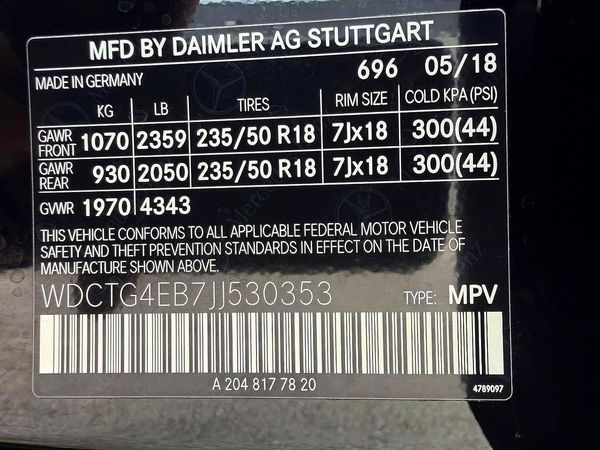 2018 MERCEDES-BENZ GLA GLA250