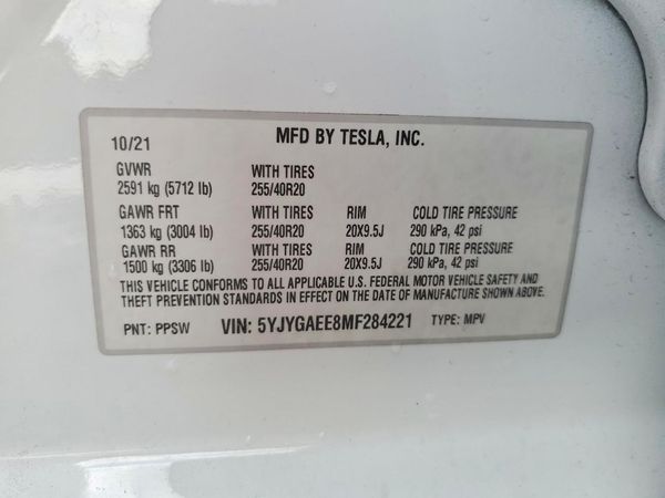 2021 TESLA MODEL Y