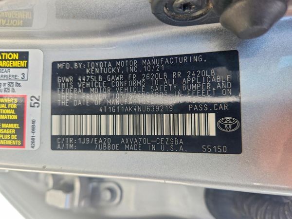 2022 TOYOTA CAMRY SE
