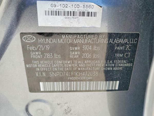 2019 HYUNDAI ELANTRA