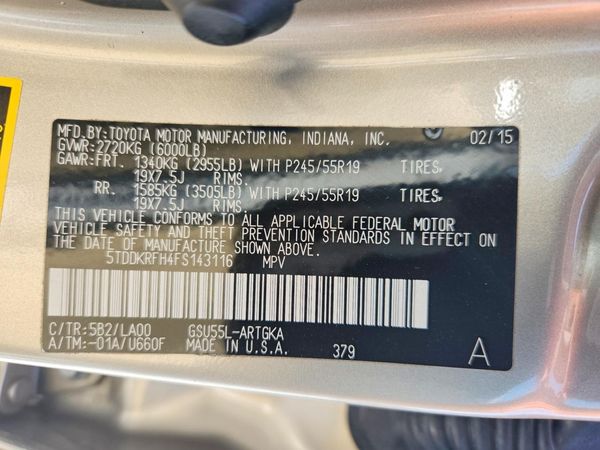 2015 TOYOTA HIGHLANDER Base/Hybrid