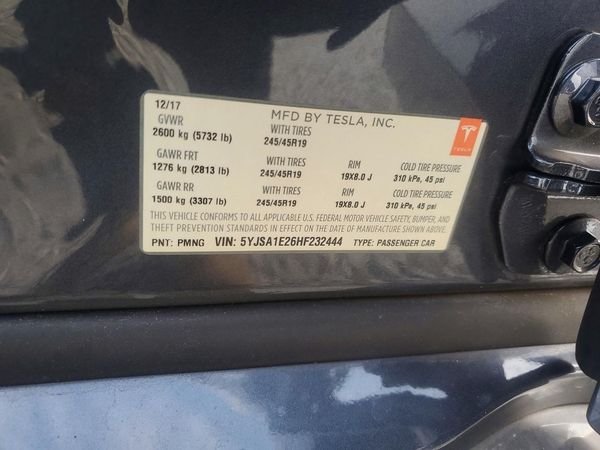 2017 TESLA MODEL S