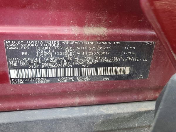 2021 TOYOTA RAV4 LE