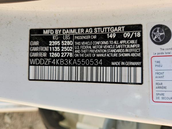 2019 MERCEDES-BENZ E