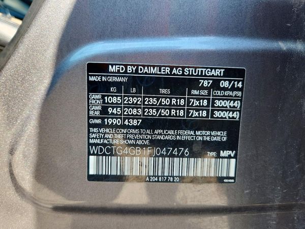 2015 MERCEDES-BENZ GLA GLA250 4-MATIC