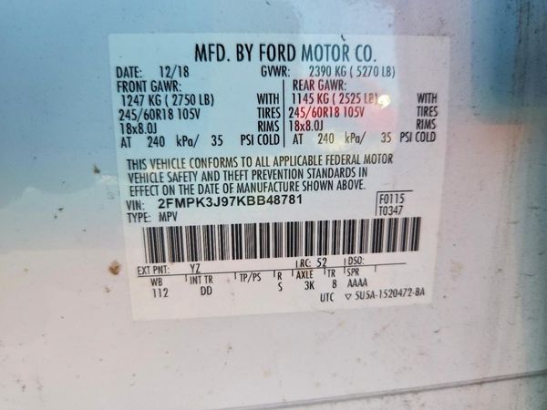 2019 FORD EDGE SEL