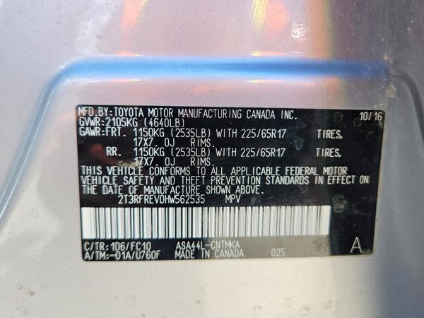 2017 TOYOTA RAV4 XLE