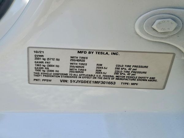2021 TESLA MODEL Y