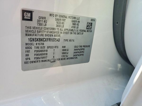 2015 CHEVROLET TAHOE LT