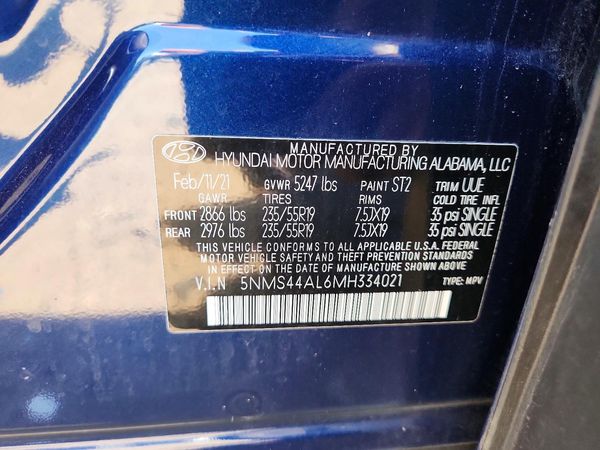 2021 HYUNDAI SANTA FE Limited