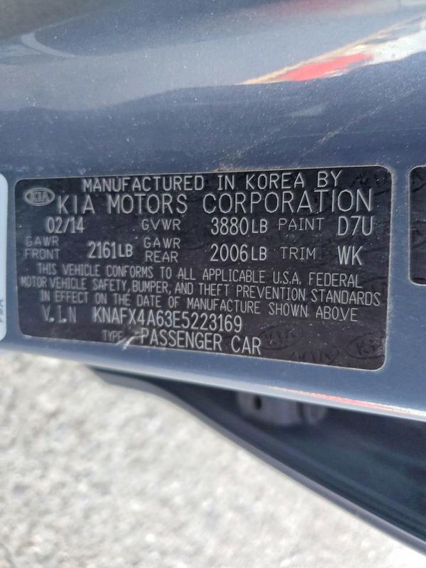 2014 KIA FORTE LX, EX