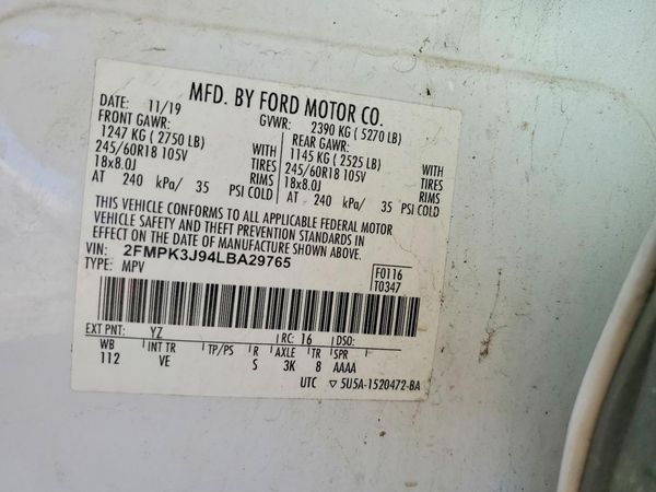 2020 FORD EDGE SEL