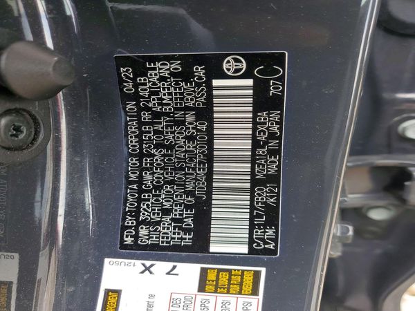 2023 TOYOTA COROLLA L, LE, SE, XLE