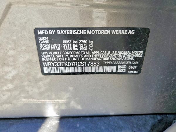 2024 BMW ALL OTHER eDrive40 — VINS