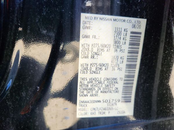 2021 NISSAN TITAN Crew Cab — VINS