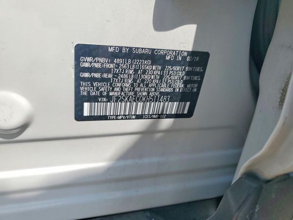 2019 SUBARU FORESTER Prm Base+ES