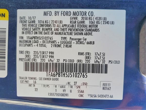 2018 FORD MUSTANG I4 Coupe