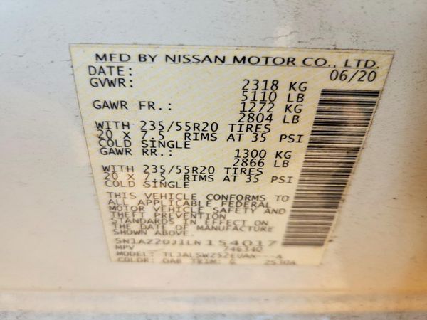 2020 NISSAN MURANO Platinum
