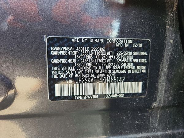 2019 SUBARU FORESTER Sport+ES+HK+SMART
