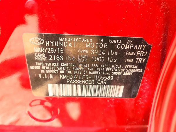 2017 HYUNDAI ELANTRA SE Base — VINS