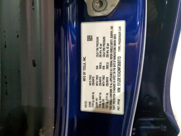 2022 TESLA MODEL 3