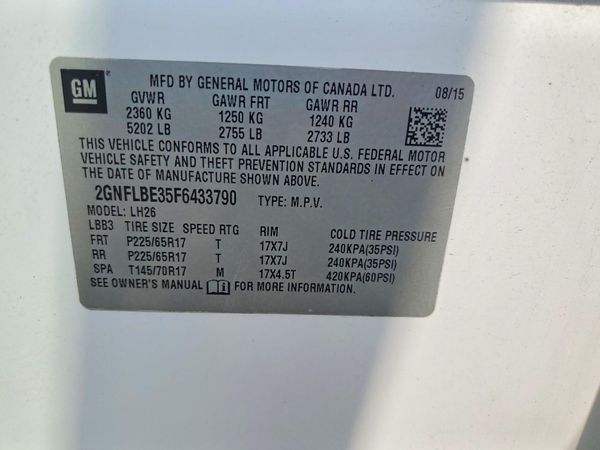 2015 CHEVROLET EQUINOX 1LT