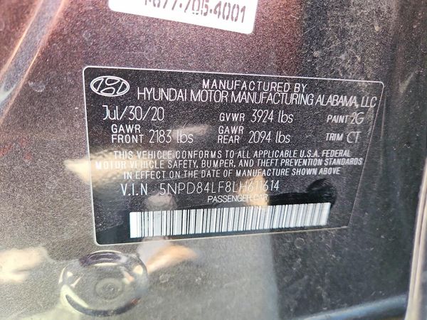 2020 HYUNDAI ELANTRA