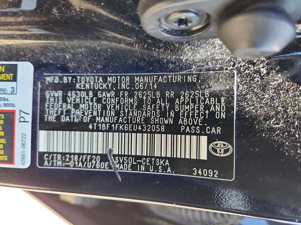 2014 TOYOTA CAMRY