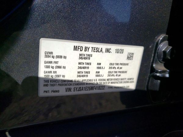 2021 TESLA MODEL S